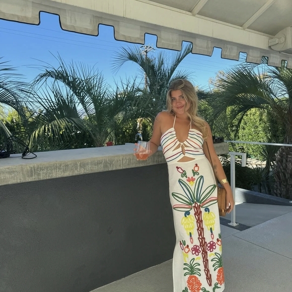 FARM Rio Colorful Embroidered Maxi Dress - Picture 3 of 11